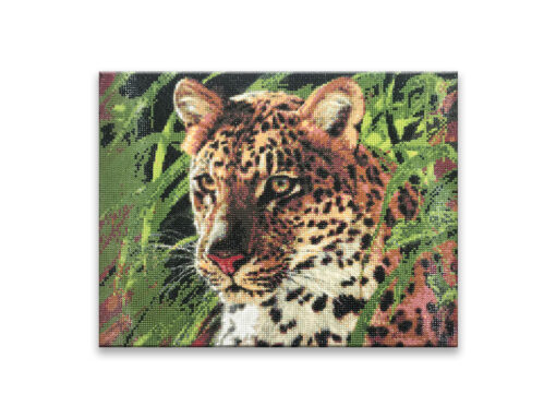 Leopard - Diamond Painting Art Kit - 15.8"x19.7" w/Gems+Tool+Tray
