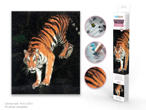 Bengal Tiger - Diamond Painting Art Kit - 15.8"x19.7" w/Gems+Tool+Tray - Image 2