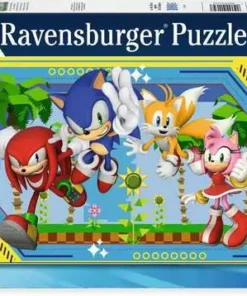 Sonic the Hedgehog - Knuckles, Sonic, Tails, Amy - 100 Pieces Puzzle