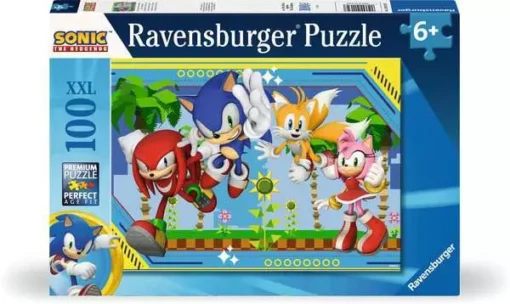 Sonic the Hedgehog - Knuckles, Sonic, Tails, Amy - 100 Pieces Puzzle