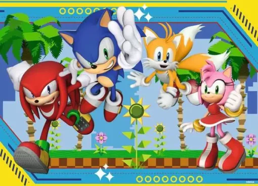 Sonic the Hedgehog - Knuckles, Sonic, Tails, Amy - 100 Pieces Puzzle - Image 2