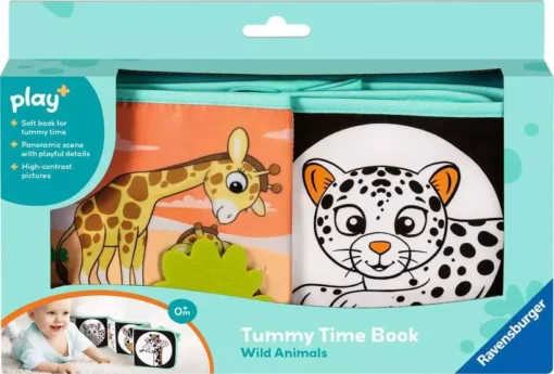 Play+ - Tummy Time Book: Wild Animals