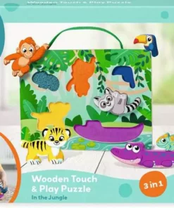 Play+ - Wooden Touch and Play Puzzle - In the Jungle