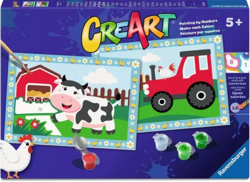 CreArt - Farm - Paint by numbers for kids 5 years and up