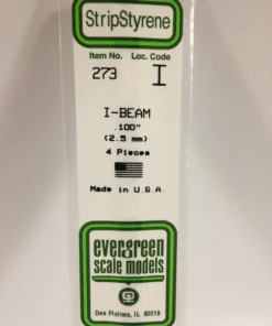273 - 100" (2.5mm) OPAQUE WHITE POLYSTYRENE I-BEAM