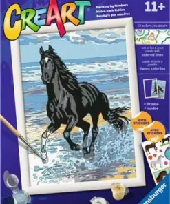 CreArt - Beach Horse - Paint by number for kids 11 and up