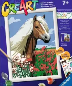 CreArt - Haflinger - Paint by numbers for kids 7 years and up