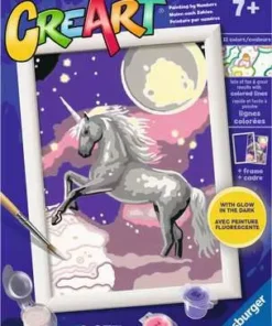 CreArt - Unicorn - Paint by number for kids 7 and up