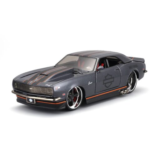 1/24 - 1968 Chevy Camaro - Metallic Grey - H-D Custom - Maisto - Image 3