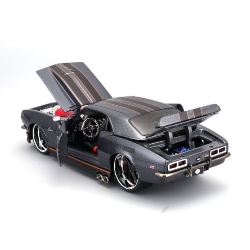 1/24 - 1968 Chevy Camaro - Metallic Grey - H-D Custom - Maisto - Image 5